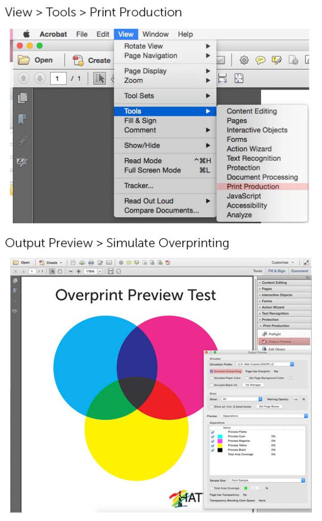 Turn on Overprint Preview Before Printing