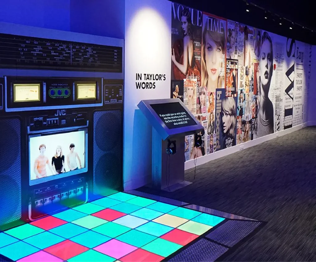 Environmental graphic display for Taylor Swift at the Prudential Center in NJ